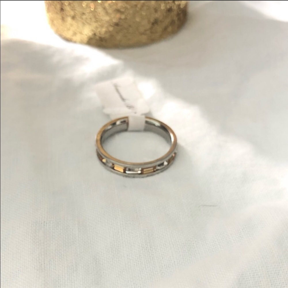 Amanda Blu Light Topaz stainless steel ring 9